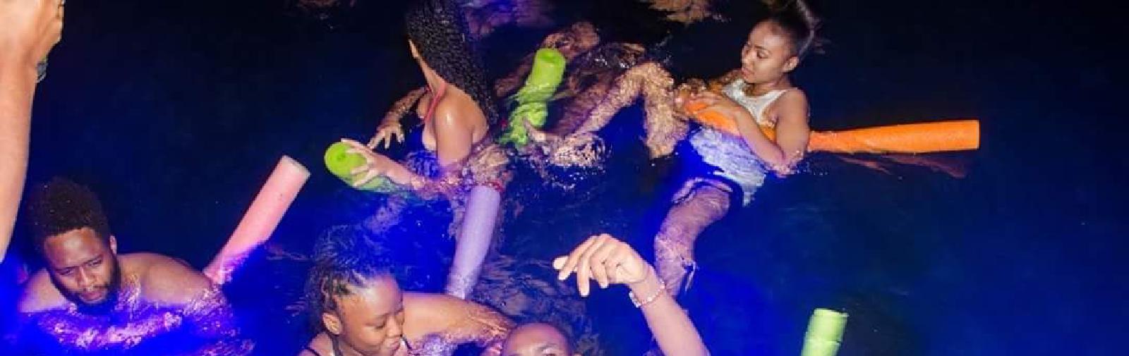 People partying in water.