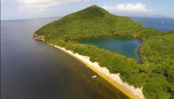 Salt lake chacachacare island.